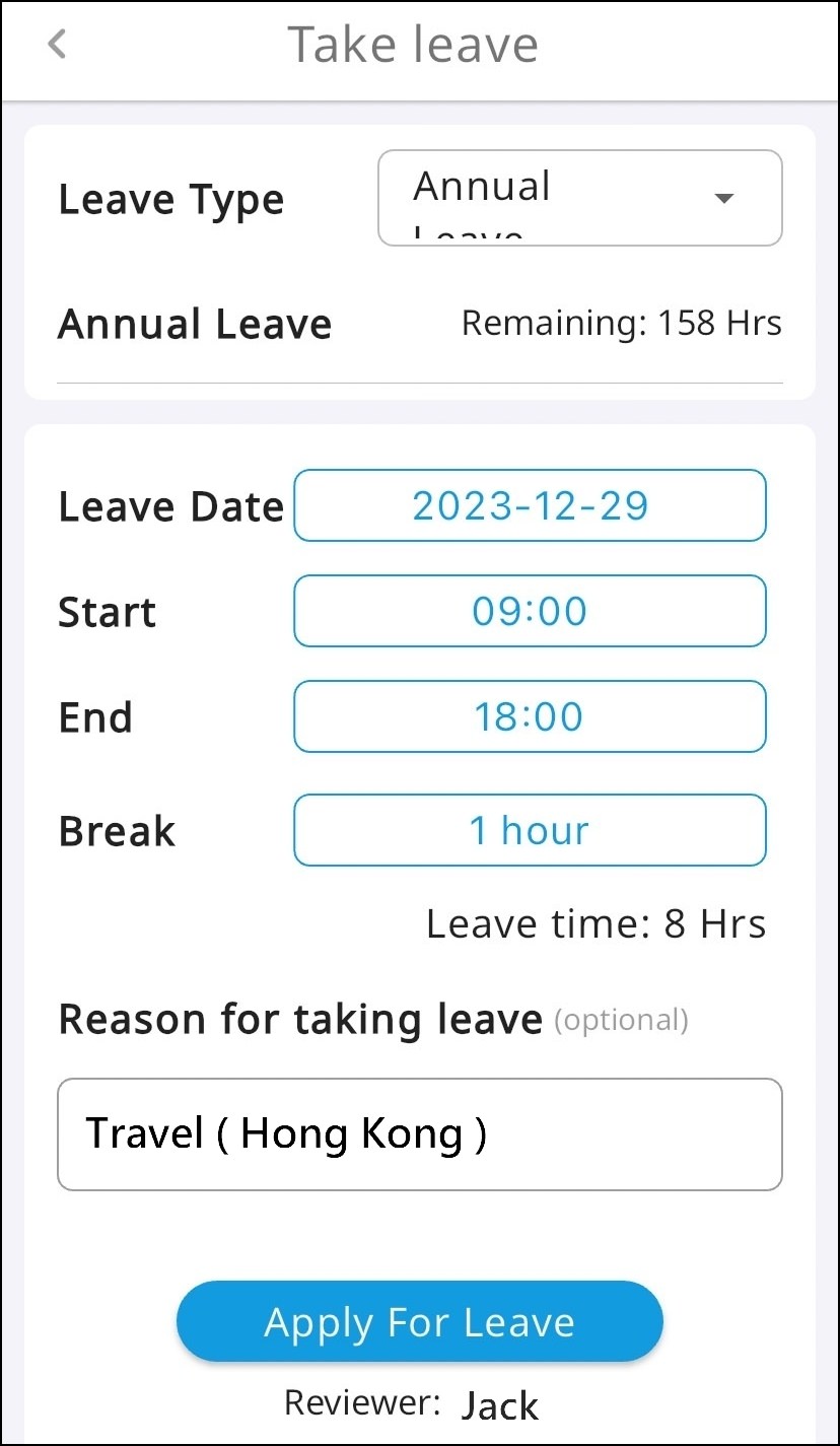 How do employees request leave online?